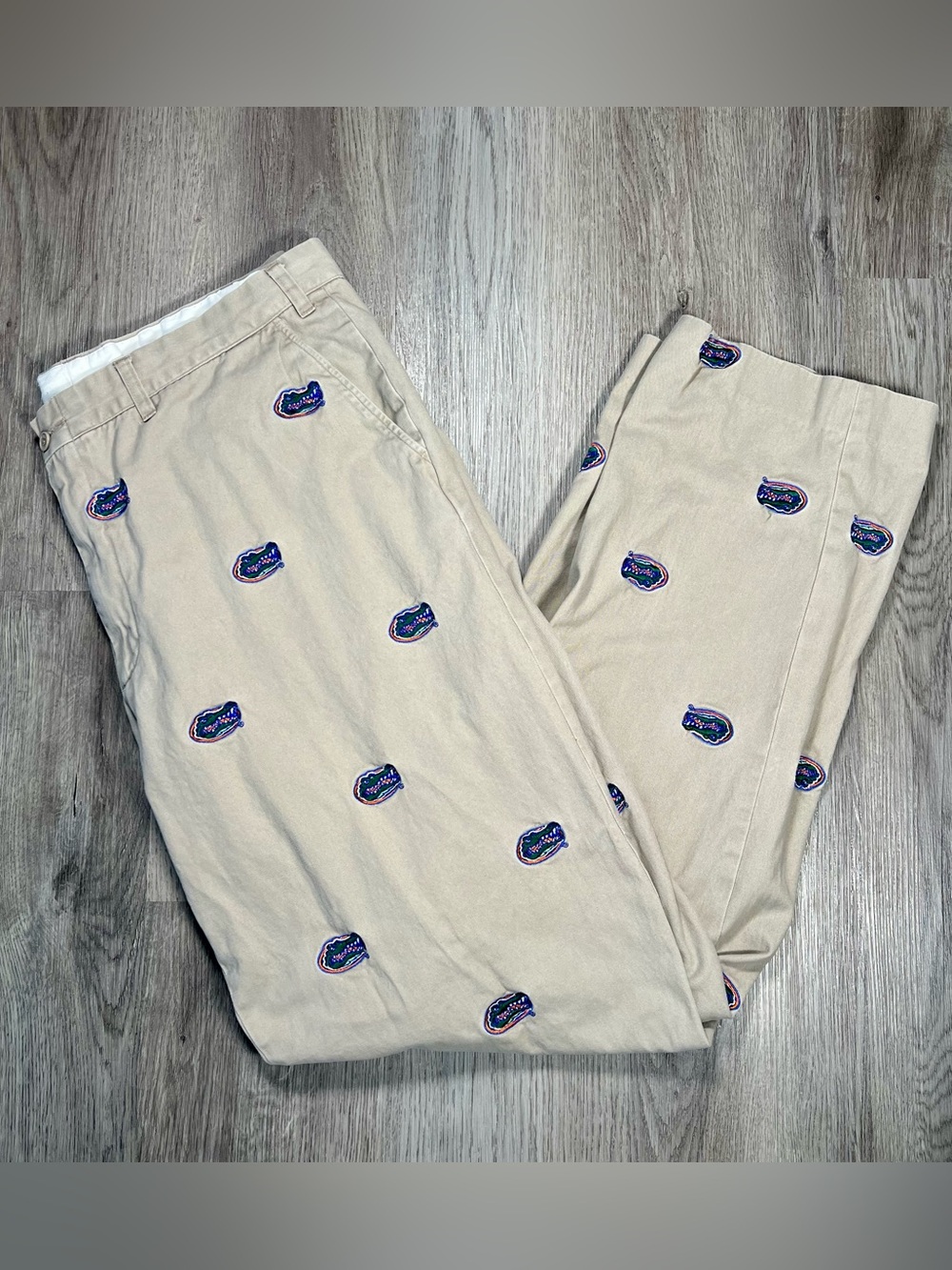 Florida GATORS Pennington & Bailes Stadium Pants Mens Embroidered 40x34 Khaki